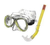Seac Set Capri SLT, Maschera e tubo da snorkeling per adulti, ragazzi e bambini, giallo