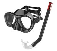 Seac Set Capri SLT, Maschera e tubo da snorkeling per adulti, ragazzi e bambini, nero, standard