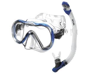 SEAC Set oss Dry, Set in Silicone per Immersioni e Snorkeling con Maschera e Snorkel con Sistema Dry Top e Valvola di Spurgo