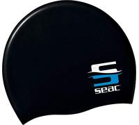 SEAC Silicone Cuffia per Nuoto in Piscina per Uomo e Donna, Nero, Taglia Unica