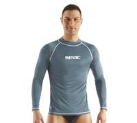 Seac T-Sun Long Man, Maglia Protettiva Rash Guard per Snorkeling e Nuoto Anti UV, Grigio, XL
