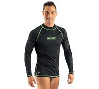 SEAC T-Sun Long Man, Maglia Protettiva Rash Guard per Snorkeling e Nuoto Anti UV, Nero, XL