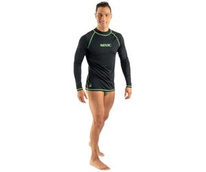 SEAC t-Sun Maglia a Maniche Lunghe, Black/Green