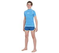 SEAC T-Sun Short Maglia Protettiva per Bambini Rash Guard per Snorkeling e Nuoto Anti UV Unisex Bambini Azzurro 9 Anni