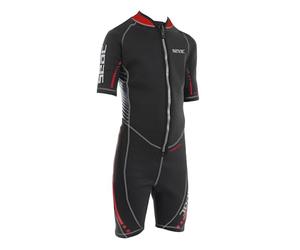 SEAC Trendy Kid, Muta Corta Monopezzo in Neoprene da 2.5 mm con Zip Frontale, per Snorkeling, Surf e Sport Acquatici in Acque Temperate per Adulti e Bambini