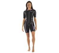 SEAC Trendy, Muta Corta Monopezzo in Neoprene da 2.5 mm con Zip Frontale, per Snorkeling, Surf e Sport Acquatici in Acque Temperate per Adulti e Bambini, Nero, S