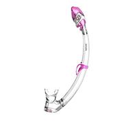 SEAC Tribe Dry Dry Snorkel Ridotto, Ottimo per Snorkeling e Subacquea Unisex Bambini Trasparente/Rosa Standard