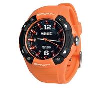 SEAC Unisex Adulto Orologio Lifestyle Resistente all'Acqua 100 mt, Resistente Cinturino in Gomma, Arancio, Standard