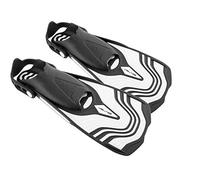 SEAC Vela OH, Pinne Corte da Snorkeling e Nuoto in Piscina con Cinghiolo Regolabile Unisex Adulto, Bianco, XS/S