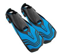 SEAC Vela OH, Pinne Corte da Snorkeling e Nuoto in Piscina con Cinghiolo Regolabile Unisex Adulto, Blu, M/L