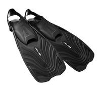 SEAC Vela OH, Pinne Corte da Snorkeling e Nuoto in Piscina con Cinghiolo Regolabile Unisex Adulto, Nero, M/L