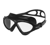 SEAC Vision HD, Occhialini da Nuoto in Piscina e in Mare per Donna e Uomo, nero/nero, standard