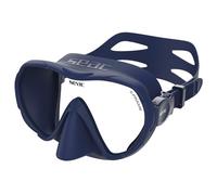 SEAC X-Frame - Maschera Frameless Silicone con Monolente in Vetro Temperato | Visione nitida e stabilità in acqua, volume ridotto | Per immersione e snorkeling | Made in Italy