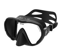 SEAC X-Frame - Maschera Frameless Silicone con Monolente in Vetro Temperato | Visione nitida e stabilità in acqua, volume ridotto | Per immersione e snorkeling | Made in Italy