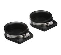 Seachoice 28351 Coperture di protezione per tubo di scarico da 3 pollici OD - gomma nera con fascetta stringitubo in acciaio inox