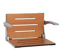 Seachrome Doccia Comfort, sedile in teak con telaio argentato e imbottiture