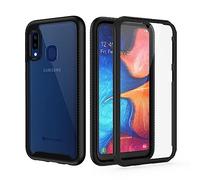 seacosmo Cover per Samsung Galaxy A20E, Custodia Rugged Antiurto 360 Gradi con Protezione Schermo Integrata, Case Doppia Faccia Full Fronte Retro per Cellulare - Nero