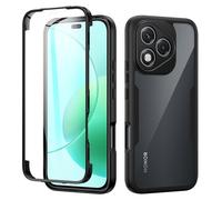 seacosmo per Cover Honor 400 Lite, Custodia 360° Antiurto Rugged con Protezione Schermo Integrata, Case Fronte Retro a Doppia Faccia per Honor 400 Lite - Nero