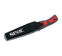 SEAC Bat, Coltello Subacqueo per Immersioni con Impugnatura di Sicurezza, Acciaio Inox, Rosso, 11.5 cm