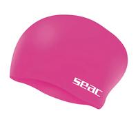 SEAC Chignon Junior Cuffia Nuoto in Silicone per Bambini - Ideale per Capelli Lunghi o Raccolti - Cuffia Piscina Morbida e Confortevole - Rosa, Nero, Bianco