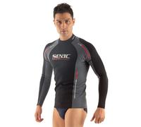 SEAC Warm Guard Long Maglia Protettiva Termica in Neoprene da 0,5 mm, Rash Guard per Snorkeling e Nuoto Anti UV Uomo Multicolore XS