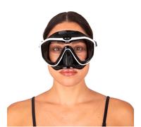 SEAC Appeal, Maschera da Subacquea Made in Italy monolente con Fibbia 3D Direttamente sul facciale, Bianco, Standard