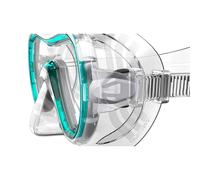 SEAC Giglio, Maschera Snorkeling e Immersione Subacquea Adulto Monolente, Taglia Regolare, Trasparente/Acquamarina