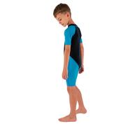 SEAC Dolphin, Muta Shorty In Neoprene Da 1 5 Mm E Lycra Per Il Nuoto Lo Snorkeling Gioco Acqua Unisex Bambini, Nero/azzurro, 11 anni