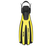SEAC Propulsion, Pinne da Subacquea con Cinghiolo Regolabile, Made in Italy, Giallo, M/L