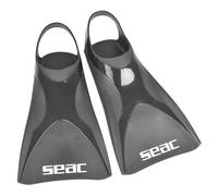 SEAC Atom, Pinne Corte da Nuoto per Allenamento in Piscina e in Mare Unisex Adulto, Nero, L