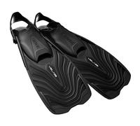 SEAC Vela OH, Pinne Corte da Snorkeling e Nuoto in Piscina con Cinghiolo Regolabile Unisex Adulto, Nero, XXS/XS