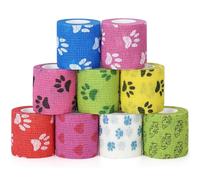 SEADESKY 9 Rotoli Pet Vet Wrap Bendaggio Coesivo Benda Elastica Autoad 9pcs- Mix