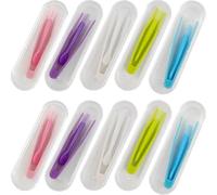 Seadiquiet Un set di applicatori a contatto di colore casuale, strumento di rimozione delle lenti a contatto, inseritore + pinzette con punta morbida per lenti a contatto per la salute e la casa,