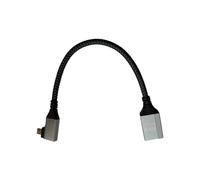 Seadream Cavo adattatore da micro HDMI a HDMI ad angolo retto 4K, 20,3 cm, da micro HDMI maschio a HDMI 2.0 femmina, cavo intrecciato in nylon (da tipo D a tipo A), supporta 4K/60Hz 1080p (angolo