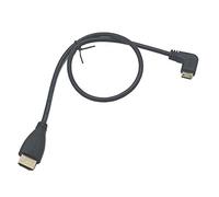 Seadream Cavo convertitore da mini HDMI ad angolo retto, da mini HDMI maschio a HDMI maschio ad angolo retto di 90 gradi, supporto 1080p Full HD, 3D, 50 cm