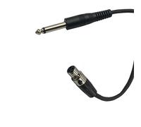 Seadream Cavo da 1/4" maschio a 3 pin mini XLR femmina per chitarra elettrica e basso, cavo per akg Body Pocket Pack trasmettitore sistema wireless mini XLR a 6,35 mm cavo (nero, 3 m)