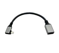 Seadream Cavo da micro HDMI a HDMI angolato 4K; cavo da micro HDMI maschio a HDMI femmina da 8 pollici intrecciato in nylon intrecciato ad angolo sinistro (tipo D a tipo A) supporto 4K/60Hz 1080p (angolo sinistro)
