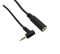 Seadream Cavo di prolunga audio da 2,5 mm, angolo di 90 gradi, TRRS da maschio a femmina, jack audio stereo a 4 poli (solo audio, non può trasmettere video