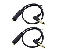 Seadream - Cavo di prolunga audio mono da 0,6 cm femmina a maschio ad angolo retto 1 feet 2pcs