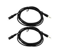 Seadream Cavo di prolunga audio mono da 3,5 mm, TS monofonico da maschio a femmina, prolunga sensore a infrarossi IR, 1,8 m, nero, confezione da 2
