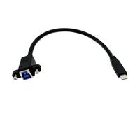 Seadream Cavo di prolunga da USB di tipo C maschio a USB 3.0 tipo B femmina, con chiusura a vite, 30 cm