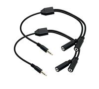 Seadream Cavo sdoppiatore a Y da 2,5 mm, 2 pezzi, da maschio 2,5 mm a doppia femmina, cavo splitter audio per microfono, prolunga per telecamera di backup; placcato oro a 4 poli