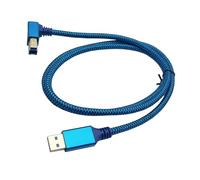 Seadream Cavo USB 3.0 angolare intrecciato per stampante, 0,9 m; cavo USB 3.0 da tipo A maschio a tipo B maschio, cavo per stampante ad alta velocità a 90 gradi, da tipo A-maschio ad angolo retto tipo