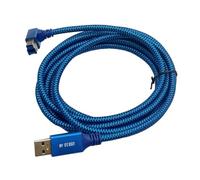 Seadream Cavo USB 3.0 angolare intrecciato per stampante, 3,5 m; cavo USB da tipo A a tipo B, da maschio a maschio a 90 gradi, compatibile con docking station, driver rigidi esterni, scanner