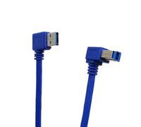 Seadream Cavo USB 3.0 angolare per stampante 1 m, cavo USB B angolare, USB 3.0 tipo A maschio a tipo B maschio, cavo per stampante ad alta velocità a 90 gradi (A sinistra B sinistra)