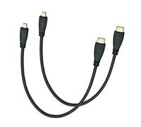 Seadream Confezione da 2 cavi adattatori da micro HDMI tipo D maschio a mini HDMI tipo C maschio, 3 m, confezione da 2
