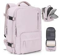 SEAFEW Borsa da Cabina per Ryanair 40x30x20, Bagaglio a Mano Zaino per Ryanair, Lavoro e Scuola Trekking Casual Daypack Impermeabile per laptop 14",A13-radice di loto rosa