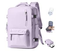 SEAFEW Zaino Sottovuoto da Viaggio con Pompa, Borsa da Cabina per Easyjet Bagaglio a Mano Impermeabile Lavoro e Scuola Trekking Casual Daypack per 15.6" laptop,S3-Violetta