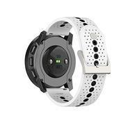 SeaFicco 22mm Cinturino Orologio Universale, Cinturini di Ricambio in Silicone Braccialetto da Fitness Sport Bracciale da Polso Compatibile con Suunto 9 Peak Smartwatch (Bianco/Nero)