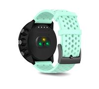 SeaFicco 24mm Cinturini di Ricambio Silicone Cinturino dell'orologio a Sgancio Rapido Compatibile con Suunto 9/9 Baro / 7 / D5 / Spartan Sport Wrist HR Baro (L, Verde acqua)